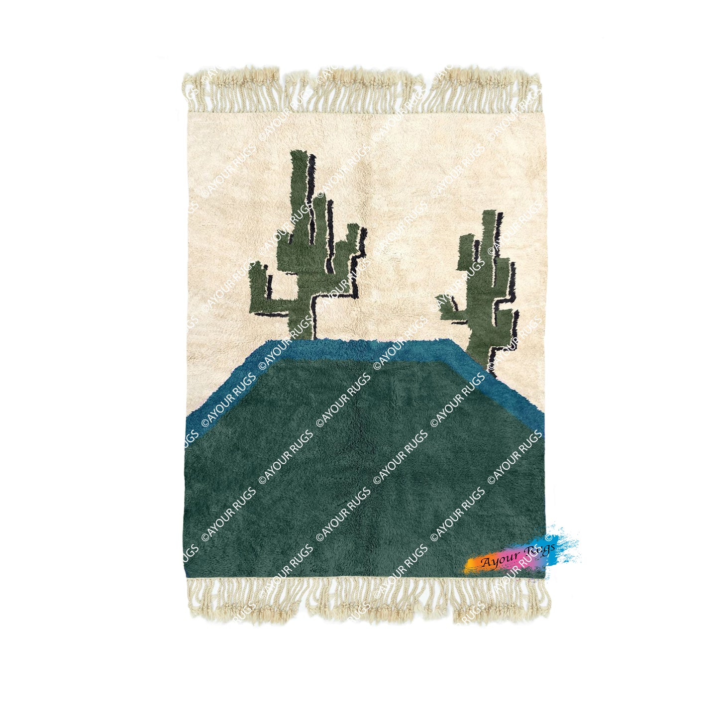 Beni Mrirt Rug - Handwoven Moroccan Wool Rug – Luxury Berber Tribal Carpet