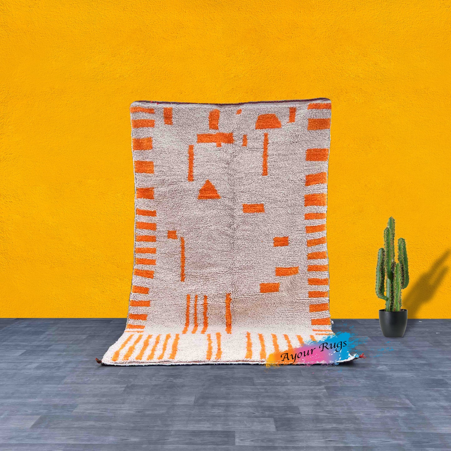 Suhail – Orange Moroccan Rug