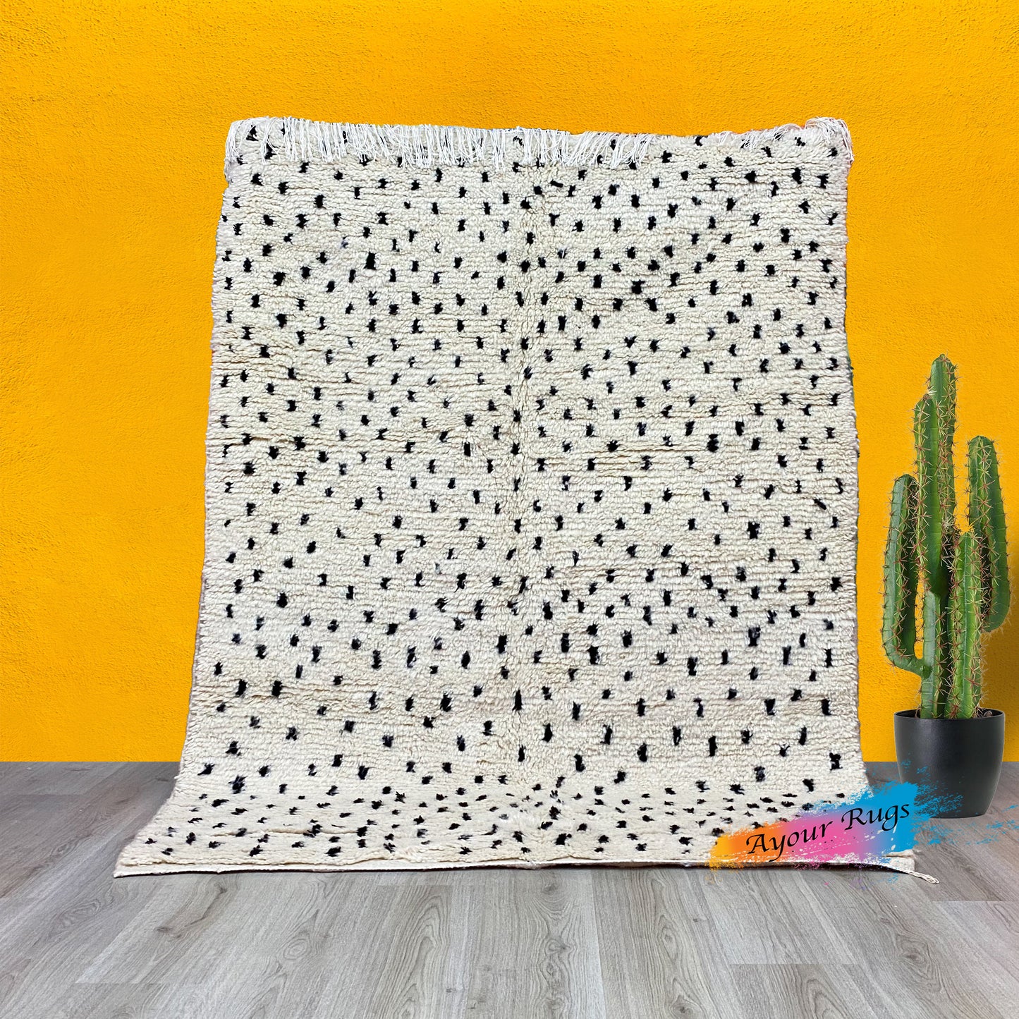 Lina – Dots Black Moroccan Rug