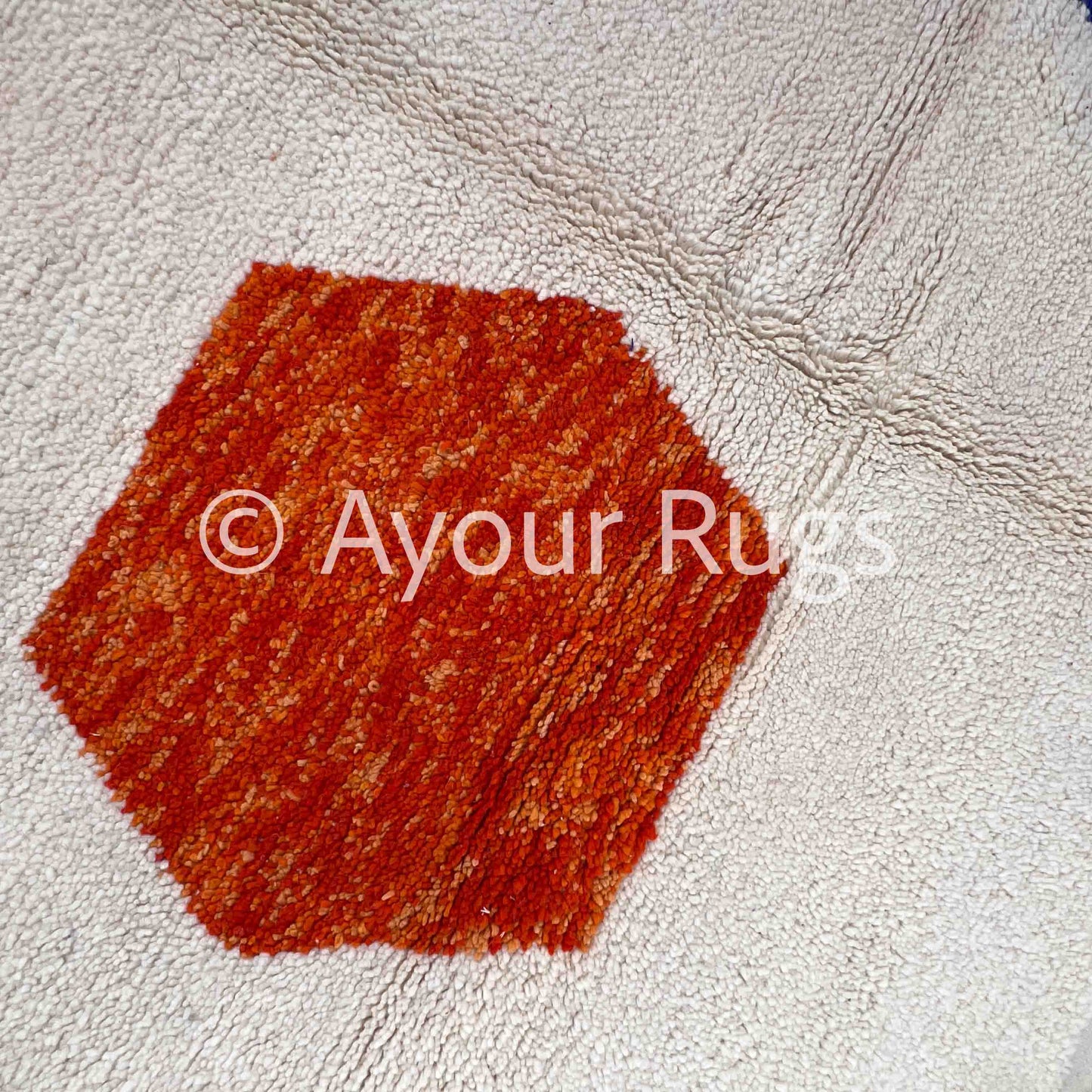 Beni Ourain Rug - Handmade Moroccan Wool Rug - Artisan Handwoven Carpet