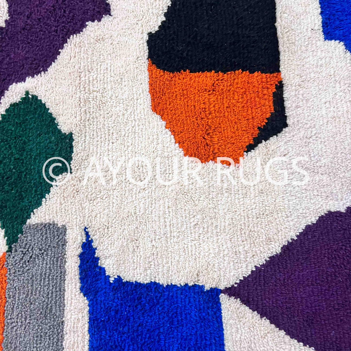 Colorful Beni Ourain Rug – Handmade Berber Wool Carpet for Cozy Living Room