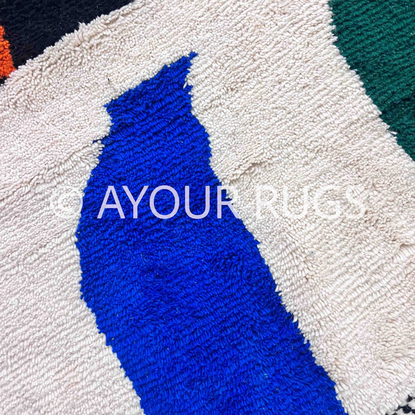 Colorful Beni Ourain Rug – Handmade Berber Wool Carpet for Cozy Living Room