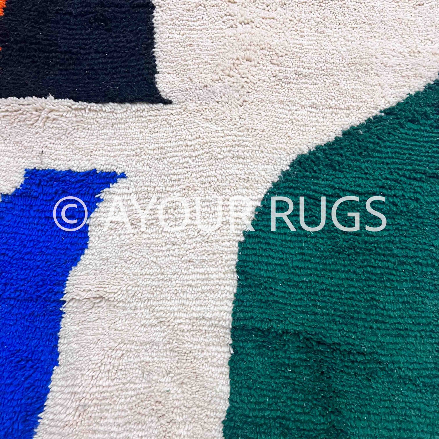 Colorful Beni Ourain Rug – Handmade Berber Wool Carpet for Cozy Living Room