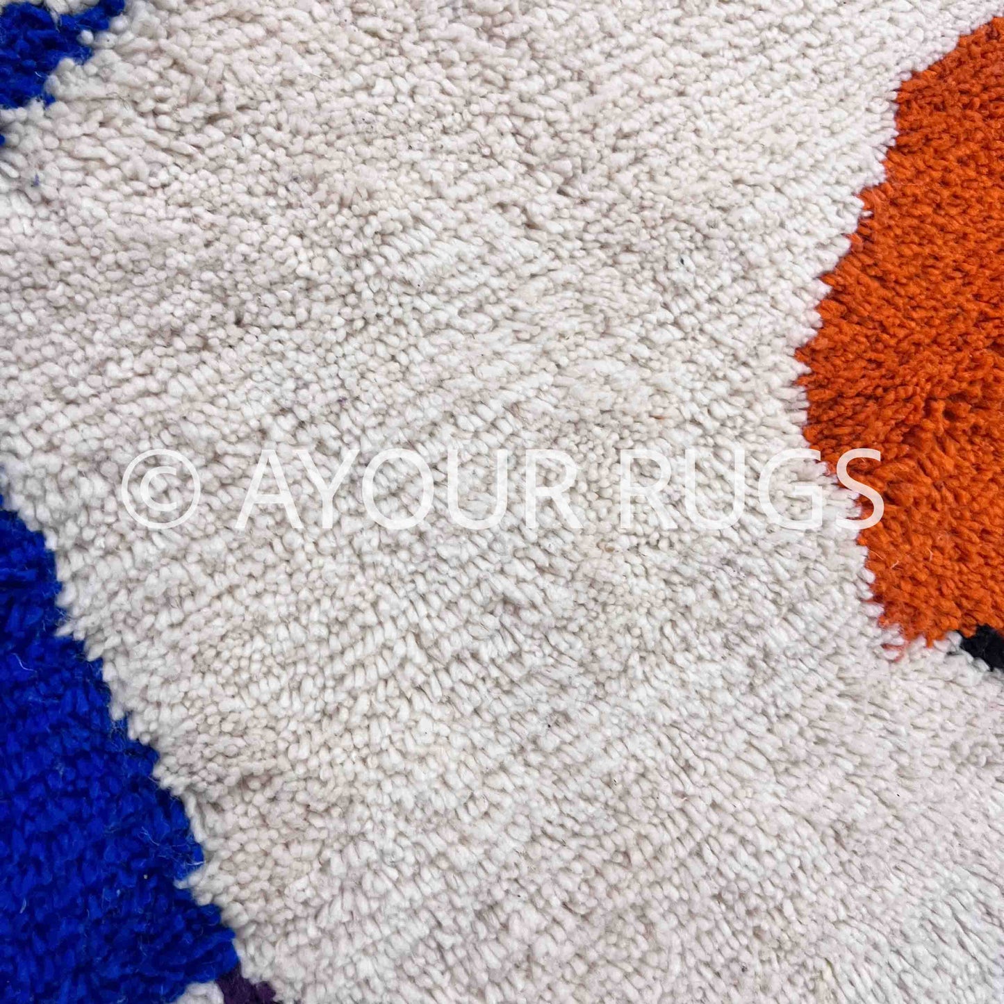 Colorful Beni Ourain Rug – Handmade Berber Wool Carpet for Cozy Living Room