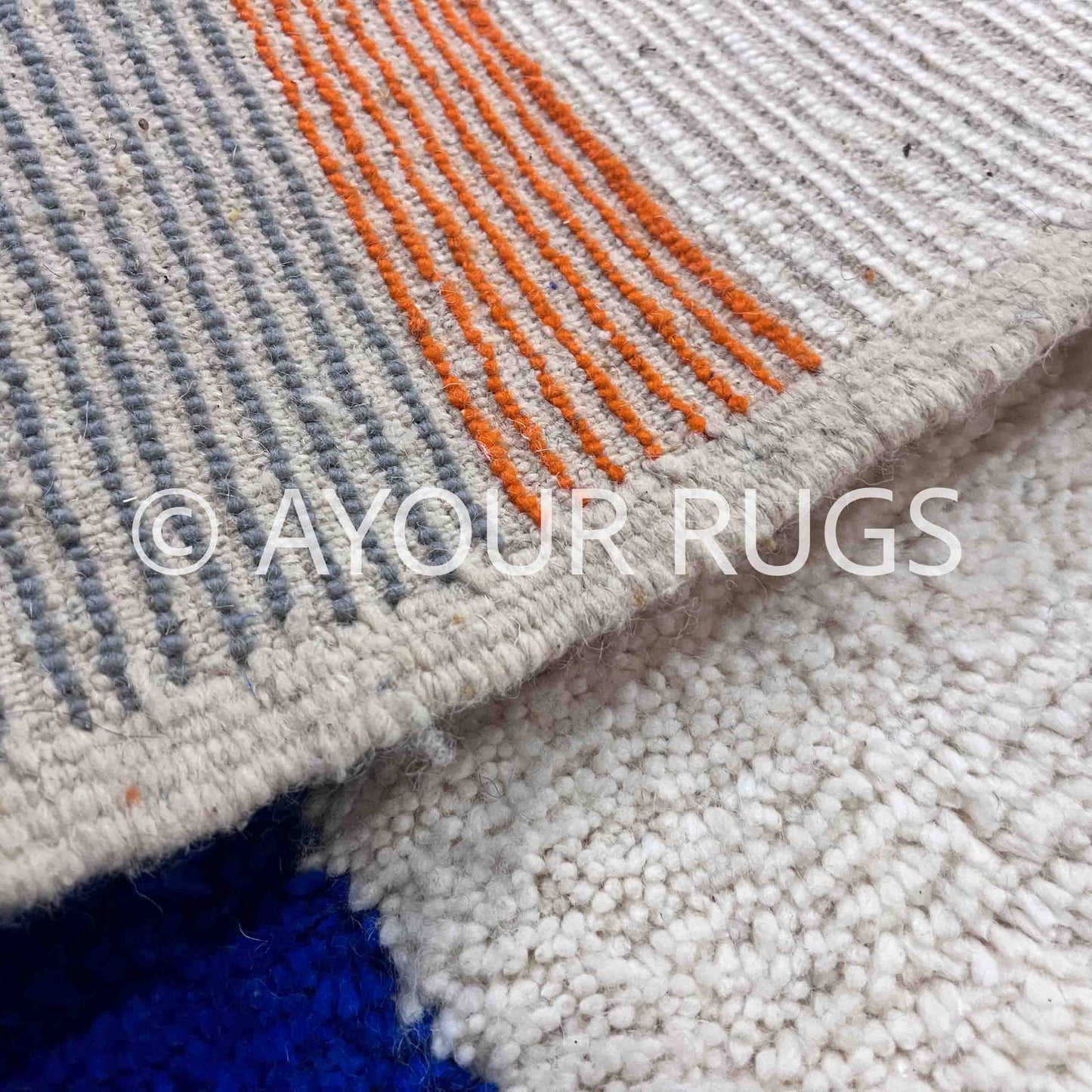 Colorful Beni Ourain Rug – Handmade Berber Wool Carpet for Cozy Living Room