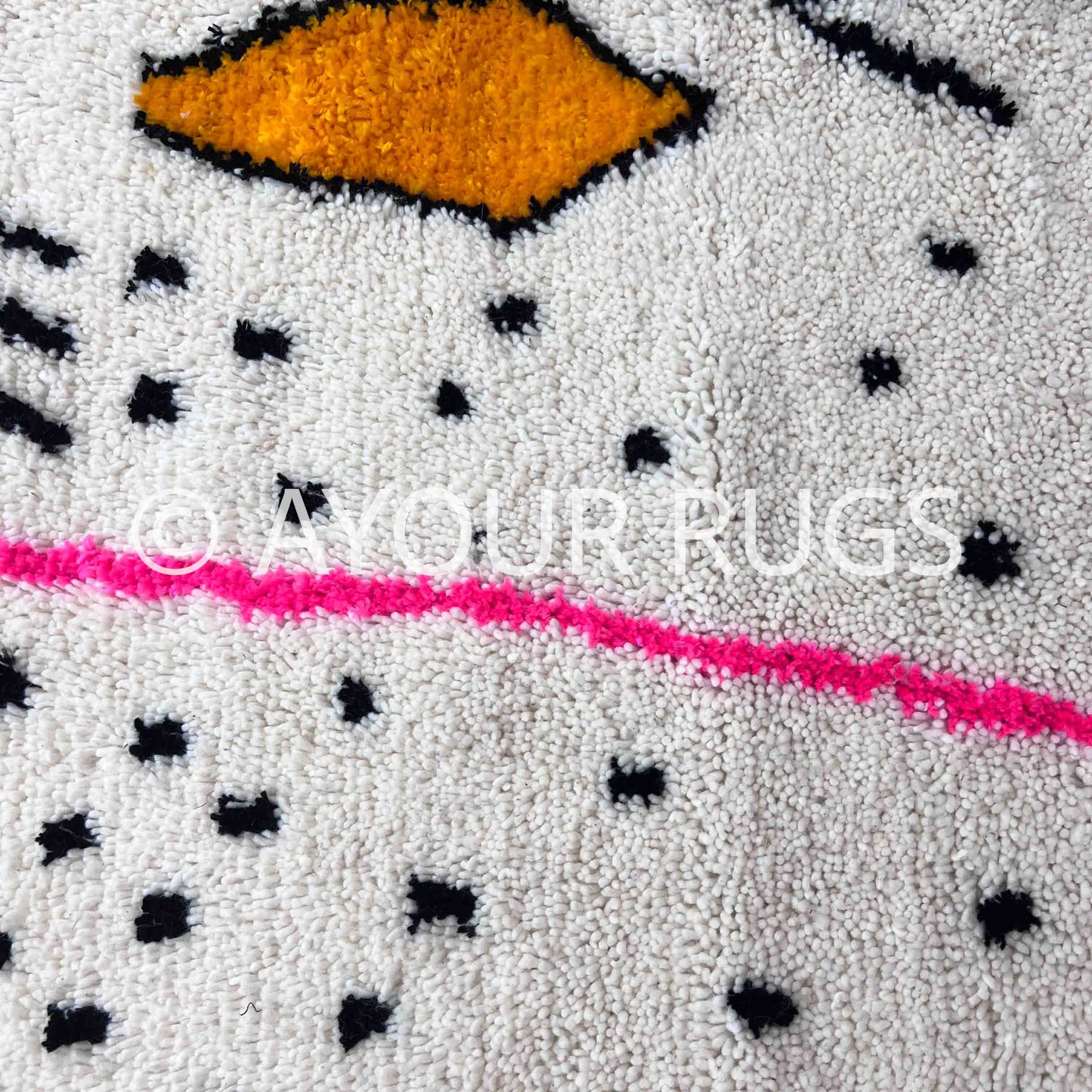Large Azilal Moroccan Rug - Handmade Berber Wool - 6.6x9.8 ft / 200x300 cm