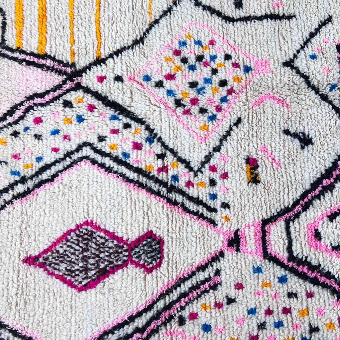 Moroccan Rug Trapezoid | 5.9 x 8.2 ft / 179 x 250 cm | Wool Runner | Striped Berber Rug | Azilal Rug | Traditional Rug | Morocco