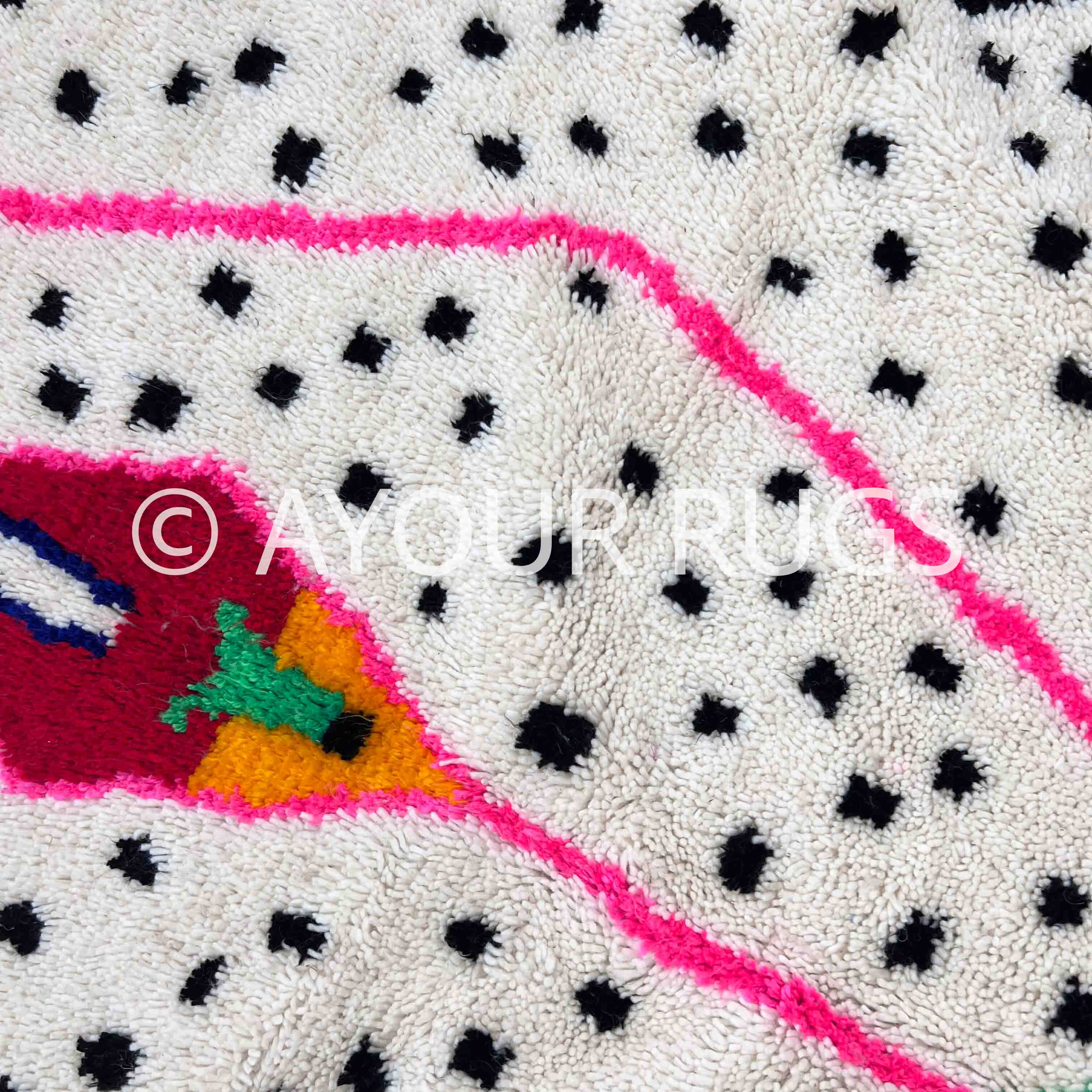 Azilal Moroccan Rug – Handwoven Berber Rugs with Soft Wool Carpet & Fringed Edges