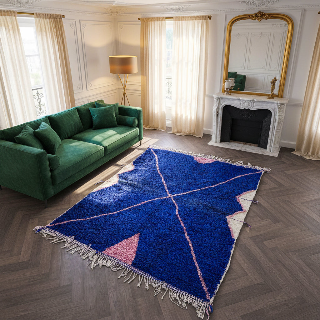 Marwa – Blue Moroccan Rug
