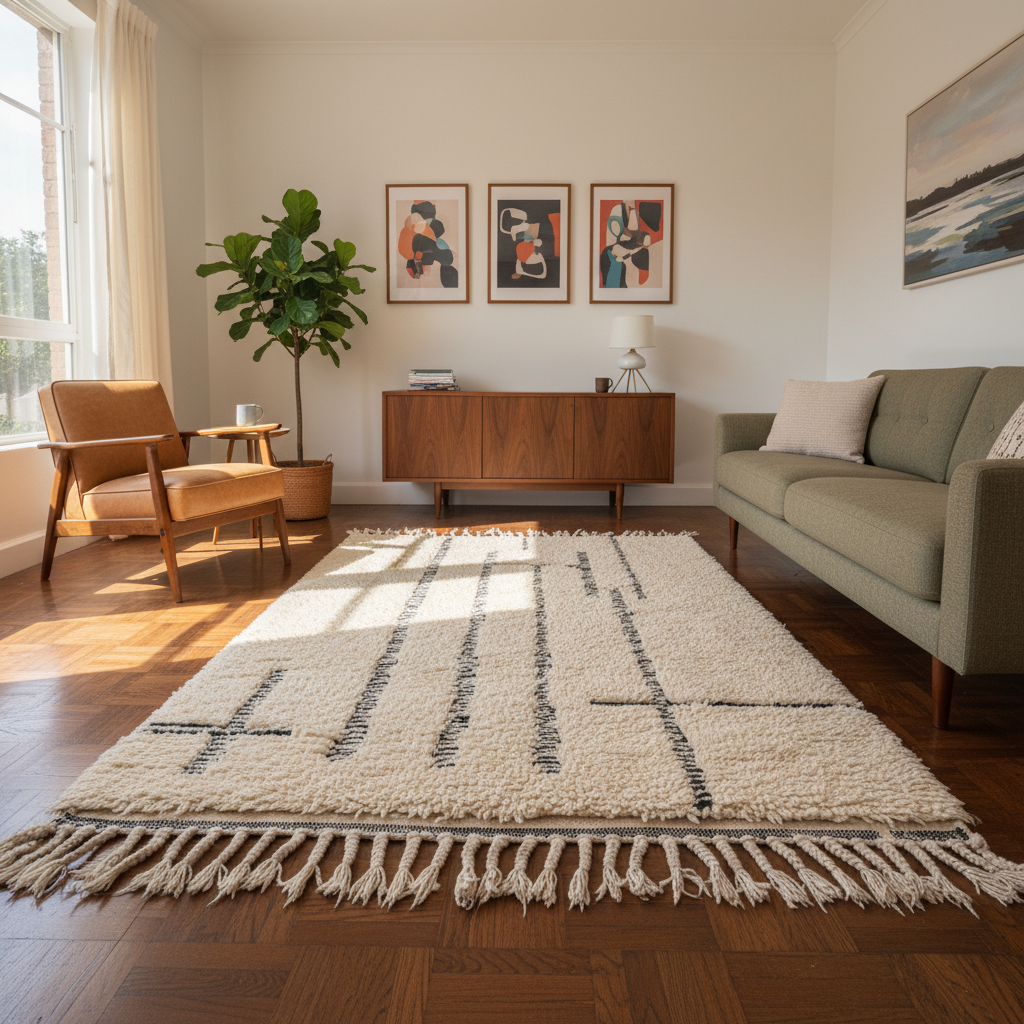 Suhail – Shag Beni Ourain Rug