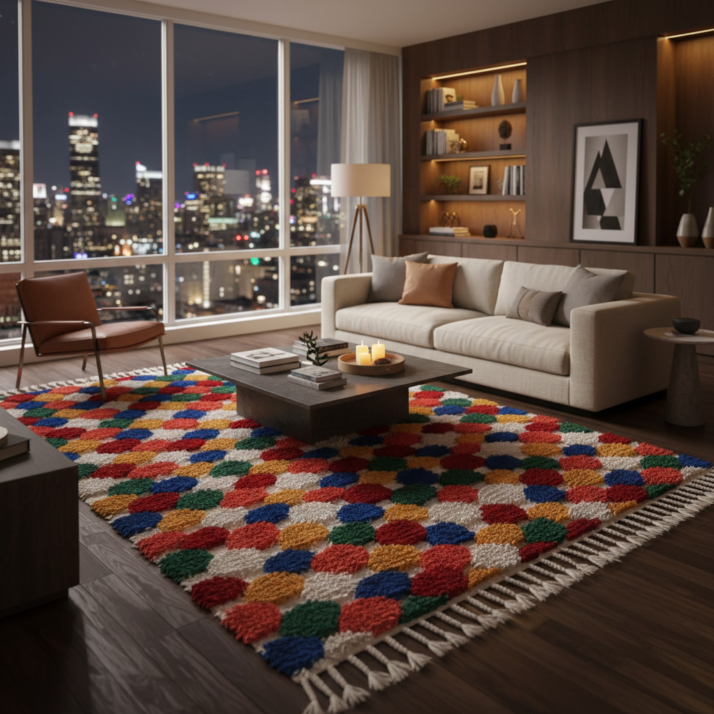 Almas – Checkered Beni Ourain Rug