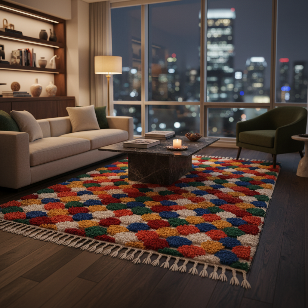 Almas – Checkered Beni Ourain Rug