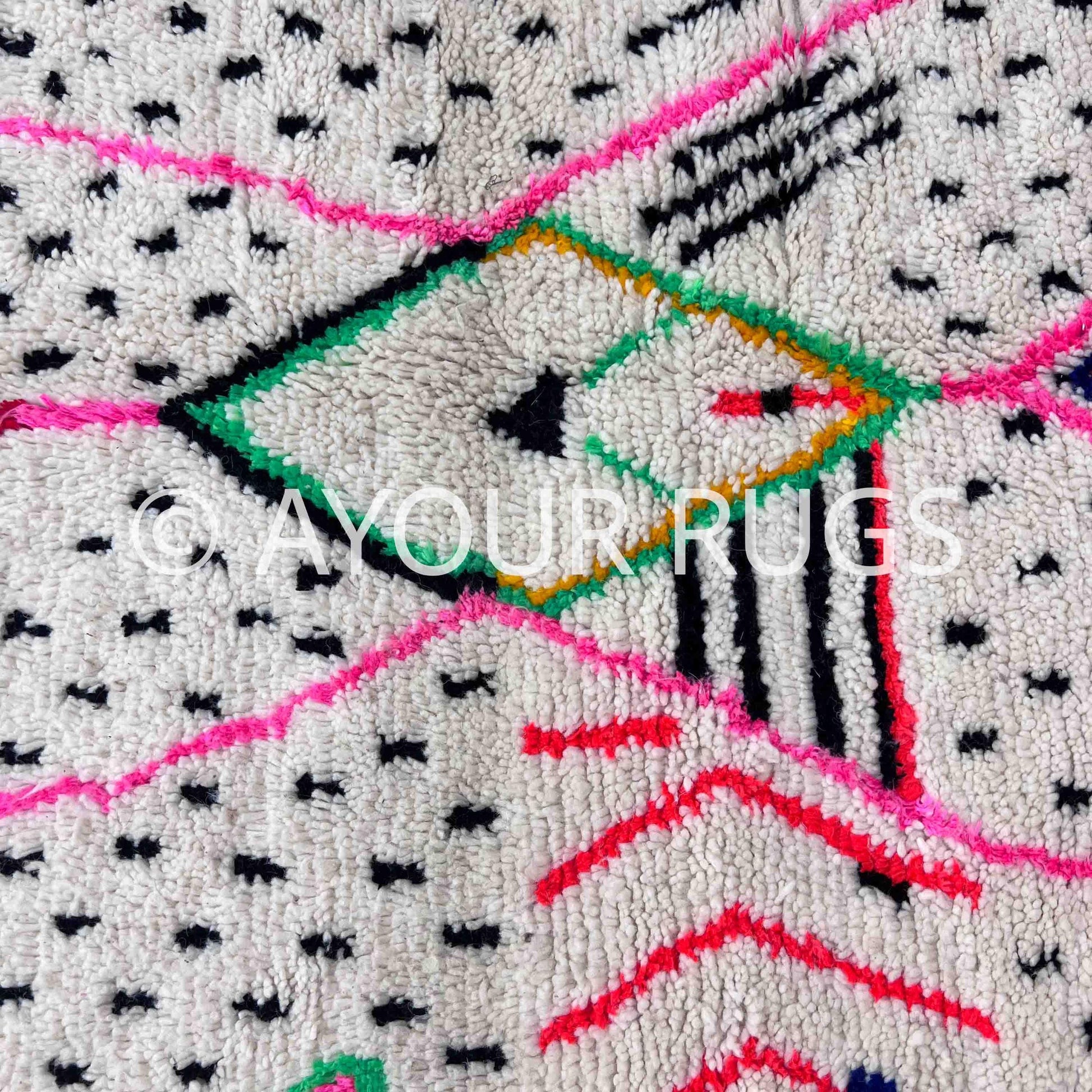 Colorful Moroccan Rug | 5x8.4 ft / 151x256 cm | Berber Rug | Tapis Berbere | Teppich Homes | Area Rug | Wool Rug | Azilal Rug | Beni