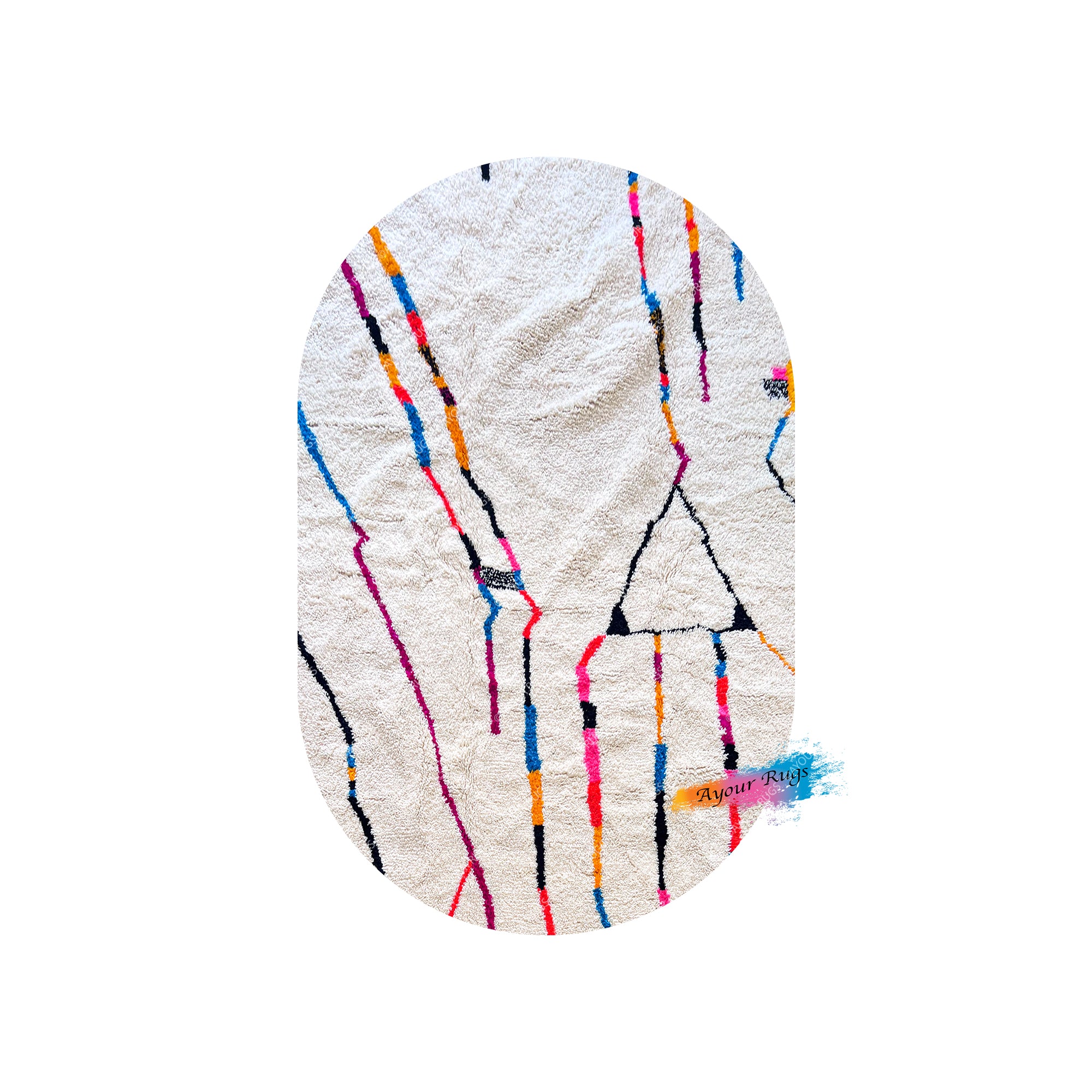 The image is a vibrant abstract design featuring a circular shape with a variety of colorful lines and shapes, creating a visually striking and dynamic composition.